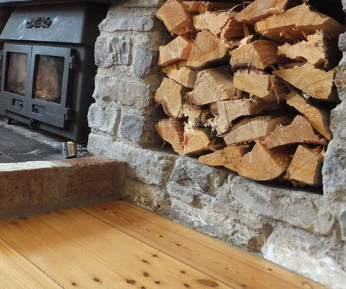 A log burner for extra heat on chilly evenings
