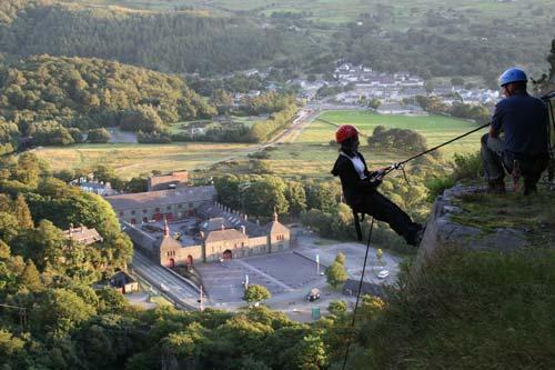 Rock climbing above Llanberis
