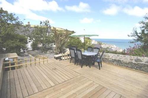 Stunning terrace overlooking Cardigan Bay.