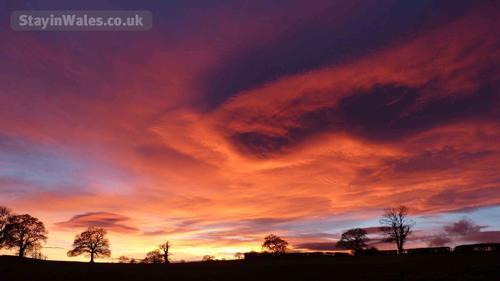 Red sky taken from the cottage