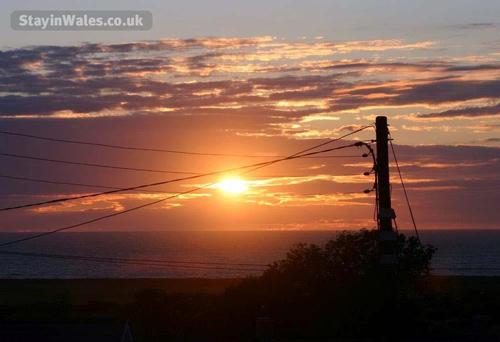 Sunset over Cardigan Bay seen from Morawel
