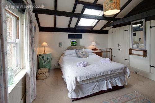 The spacious master bedroom