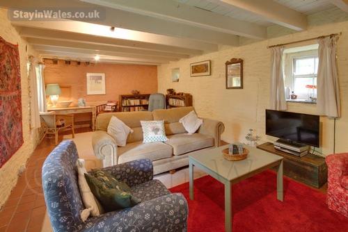 The spacious living room