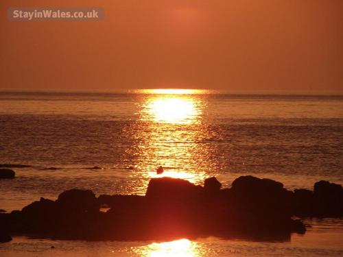 Sunset on Trefadog beach