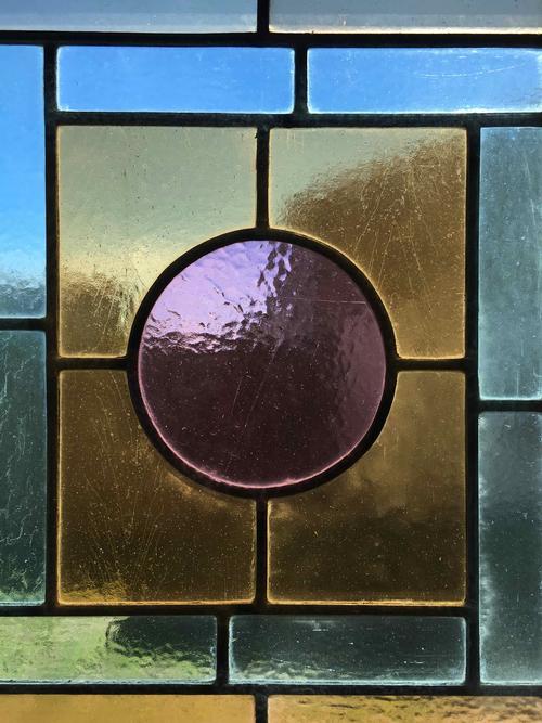 Stained glass in the front door