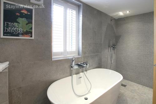 Ty Gambo - stunning wet room with stand alone bath, waterfall tap, walk in rainforest shower