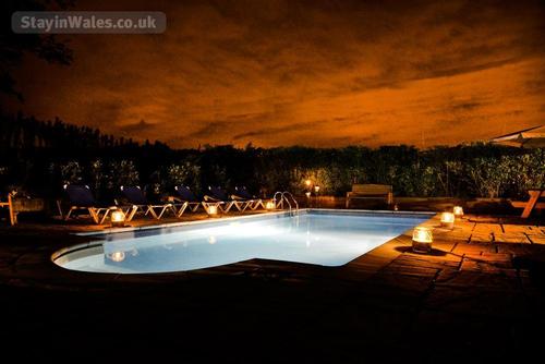 Pool at night