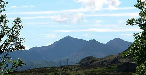 View of Snowdon from garden
