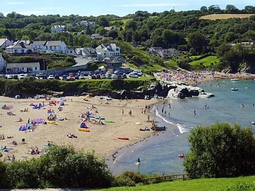 Aberporth Beach seen from Ogof Lludw