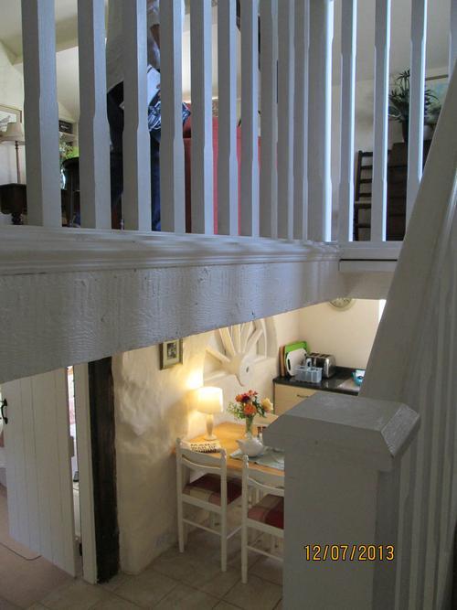 The Kitchen/sitting room - view from the stairs