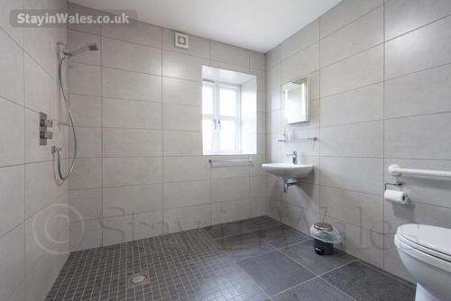 Spacious and stylish accessible wet room on the ground floor