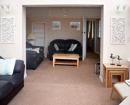 The conservatory and living room