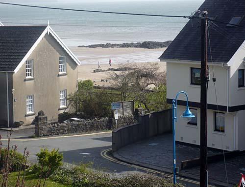 Beach view from the raised patio