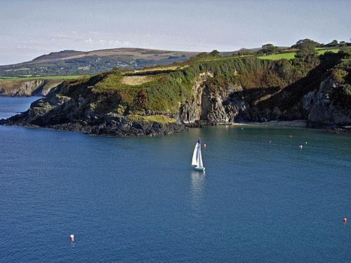 Cwmyreglwys northern cove beach of Dinas head