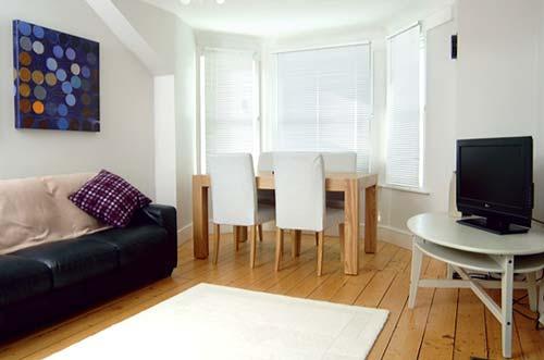 Living room with dining area