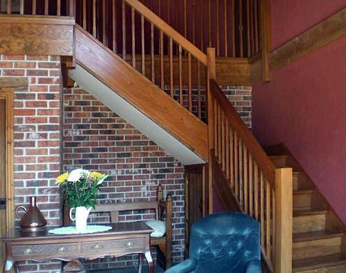 The entrance hall and stairs