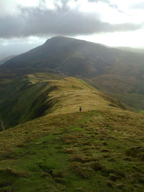 Towards Moel Hebog from Garn and The Nantlle Ridge
