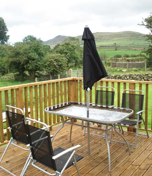 Decking area with outdoor furniture