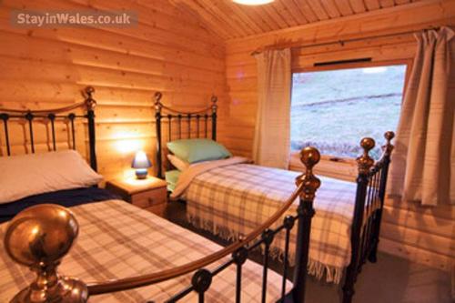 Y Derwen Lodge twin bedroom