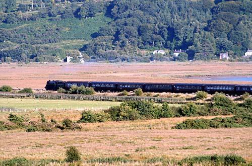 Steam train on the Cambrian Coast railway