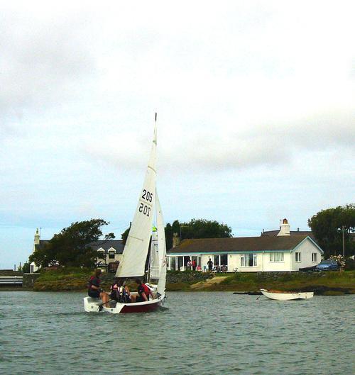 Sailing in front of the house
