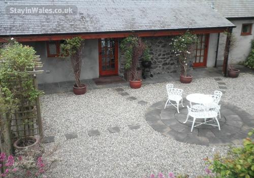 The Courtyard looking towards the cottage