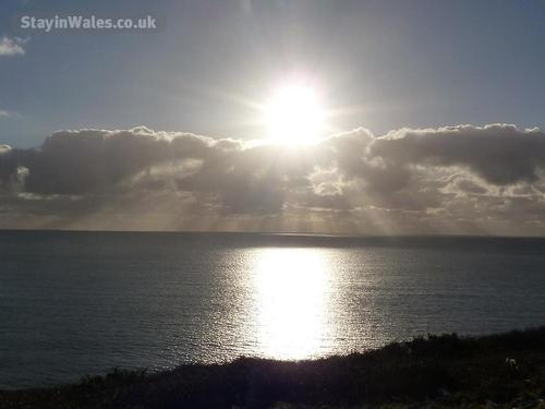 The view from the coastal path off Manorbier Bay