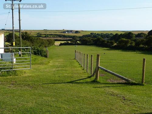 Pathway through our fields to Manorbier village which has a shop and post office, pub, two cafes, ca