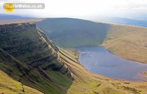 View over Llyn y Fan Fach from the Black Mountain