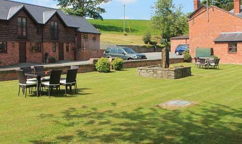 The cottages, farmhouse and gardens