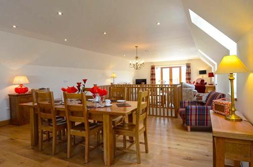 Open plan kitchen, dining and living area
