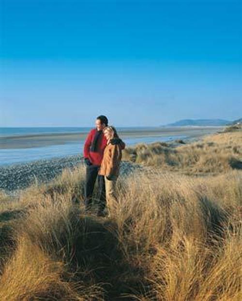 Pwllheli beach in winter