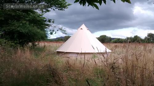 Beautiful Bell tent with mountain view