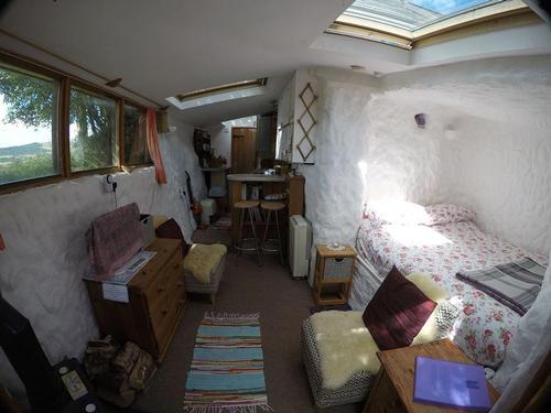 Inside Trallwyn Bach Cottage studio