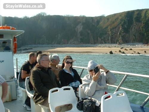 Boat trip around Caldey Island near Tenby