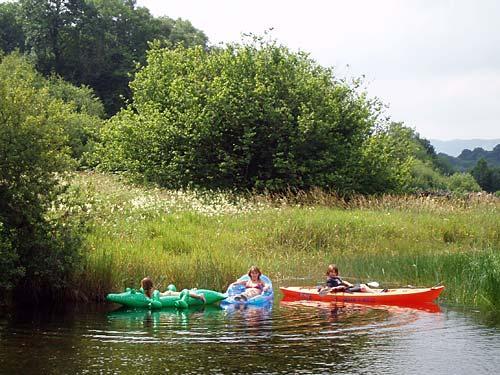 Boating in the River Lledr at Pont Arenig
