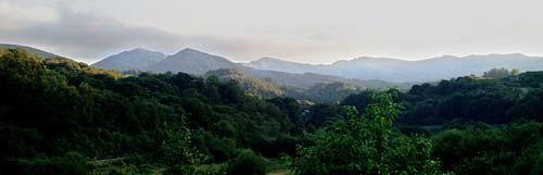 Panorama of the Moelwyn Range taken from the cottage