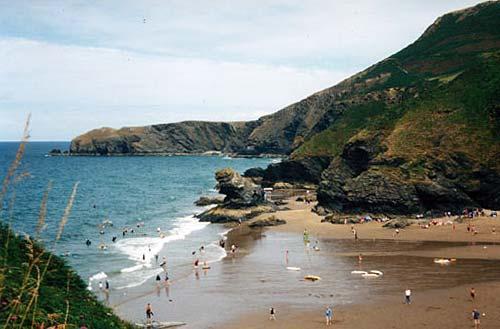The beach at Llangrannog, a 35 minute drive from the cottage