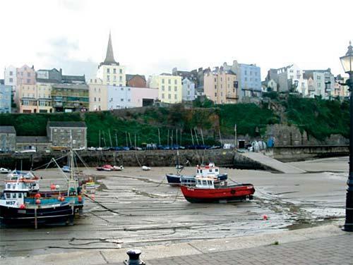 Tenby Harbour at low tide