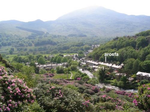 Beddgelert, River Glaslyn, and Moel Hebog