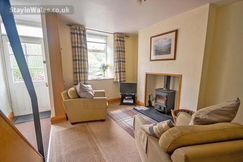 Living room with woodburner