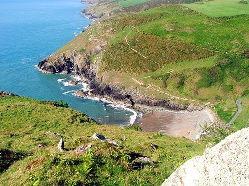The woodland path from BrynIfor leads to this stunning beach at Cwmtydu.