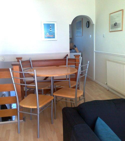 The dining area