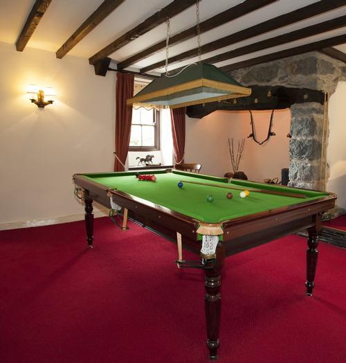 Snooker table at Betws Bach Farmhouse - provides hours of fun for young and old alike.