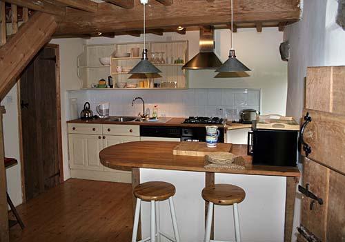 The kitchen area