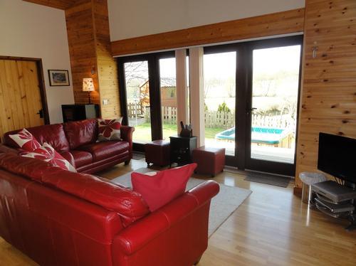 Relaxing lounge with a countryside view