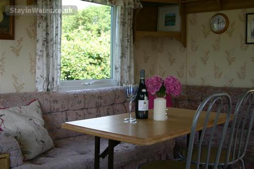 Dining area with fold away table