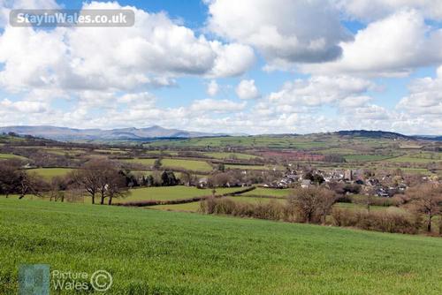 A view over Talgarth, which is just a few miles east of the Brecon Beacons