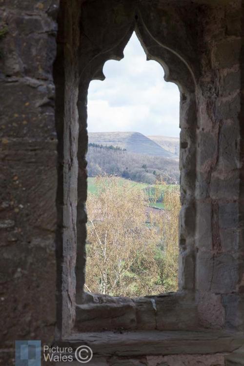 A view to the Black Mountains from nearby Bronllys Castle