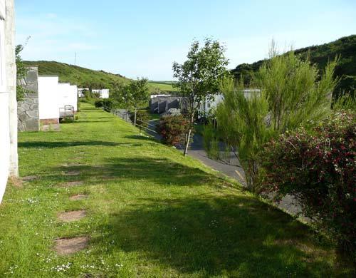 The bungalow is on a quiet site